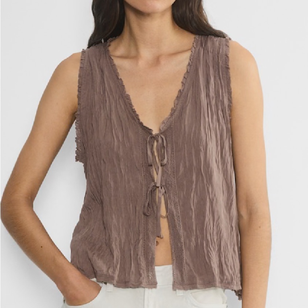 NWT Aritzia Little Moon Boardwalk Top | Deep Taupe XS